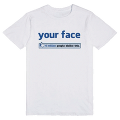 Camiseta de Facebook a 1 millón de personas no les gusta tu cara