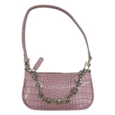 Mini bolso baguette de piel sintética de los años 90 con cadena