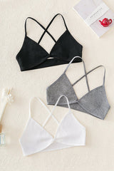 Flachgestrickter dünner Bralette-BH mit Riemchen