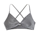 Sujetador tipo bralette fino de punto plano con tiras