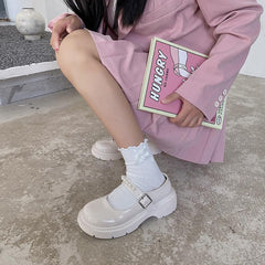 Glossy Creamy White Black Vintage Pearl Beads Sandals