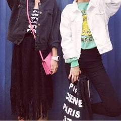 Chaqueta vaquera de Dios salve a la reina