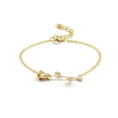 Pulsera fina y elegante con cadena de rosas en oro, plata y rosa