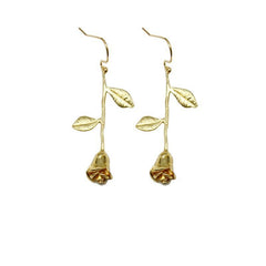 Gold Pink Silver Thin Elegant Rose Flower Necklace