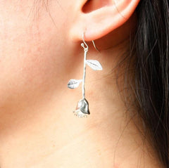 Gold Pink Silver Thin Elegant Rose Flower Necklace