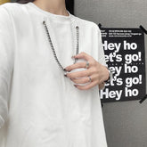 Grunge Aesthetic Oversized T-Shirt With Chain