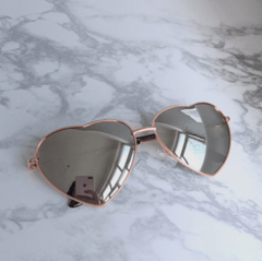 Gafas de sol Lolita con forma de corazón, coloridas y degradadas