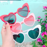 High Angle Corner Heart Shaped Colorful Sunglasses