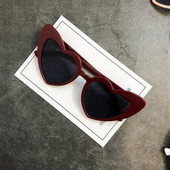 High Angle Corner Heart Shaped Colorful Sunglasses