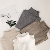 High Neck Long Ribbed Knit Sweater