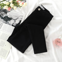 High Waist Velvet Inside Stretchy Skinny Denim Jeans