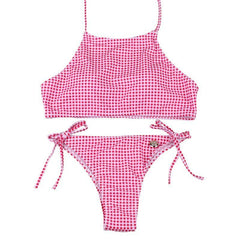 Holiday Beach Plaid Open Bikini