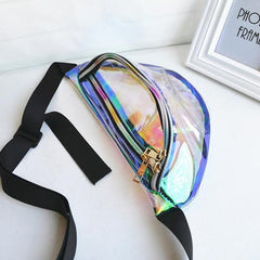 Riñonera transparente holográfica