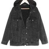 Hooded Faux Fur Lining Denim Jacket