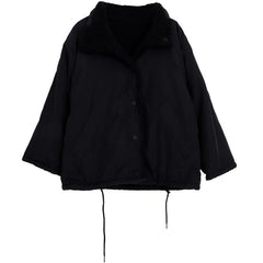 Korean Fashion Two Sided Black Gray Oversized Jacket