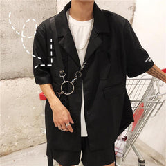 Kpop Ästhetische Metallketten Schwarze Körpergürtelgurte