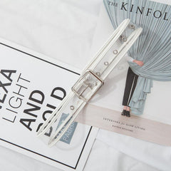 Mädchengürtel mit transparenten Löchern und Lederkante