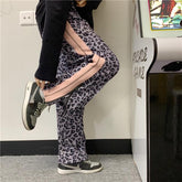 Leopard Pattern Teenage Fashion Side Zipper Pants