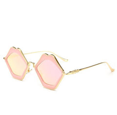 Gafas de sol con montura de plástico, labios, rojo, negro y rosa