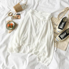 Langarm-Kapuzenpullover in hellen, sanften Farben, Rosa und Weiß