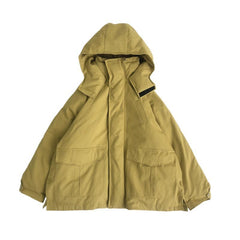 Loose Hooded Green Blue White Winter Jacket