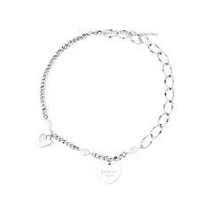 Collar de cadena con colgante de corazón "Te amo más" de Tumblr