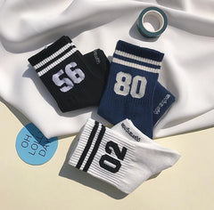 Lucky Sport Team Numbers Ankle Colorsful Socks