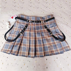 Metallketten Goth Ästhetische Strumpfgürtel aus Leder