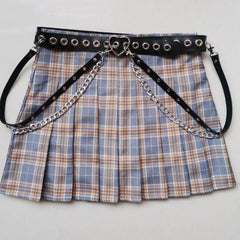 Metallketten Goth Ästhetische Strumpfgürtel aus Leder