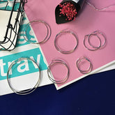 Metallic Circle Trendy Minimalistic Large Earrings