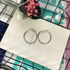 Metallic Circle Trendy Minimalistic Large Earrings