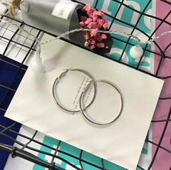 Metallic Circle Trendy Minimalistic Large Earrings