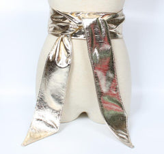 Metallic-Pu-Leder-Freestyle-Sci-Fi-Unisex-Gürtel