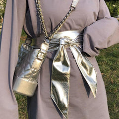 Metallic-Pu-Leder-Freestyle-Sci-Fi-Unisex-Gürtel