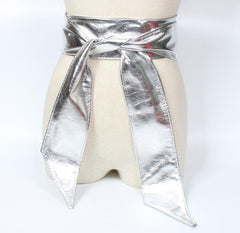 Metallic-Pu-Leder-Freestyle-Sci-Fi-Unisex-Gürtel