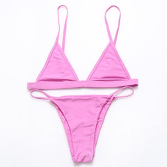 Minimalistic Simple Colour Triangle Bikini
