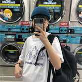 More Than Letters Print White Loose T-Shirt