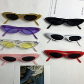 Schmale bunte Alien dünne Vintage Sci-Fi Sonnenbrille