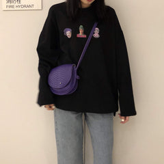 Langärmliges Baumwoll-T-Shirt mit New York 34-Rückenaufdruck