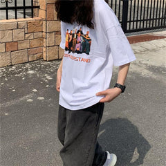 Camiseta extragrande con estampado grunge y estética "Nadie lo entiende"