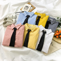 Office Colors Formal Cute Black Tie Shirt