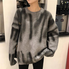 Suéter retro lavado de polar suave de gran tamaño