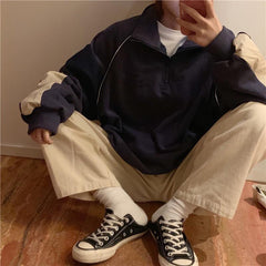 Oversized 90S Solid Colors Comfy Sweatshirt