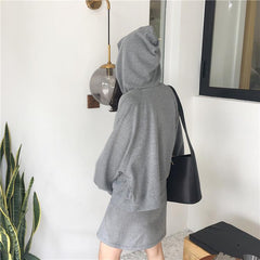 Übergroßer Langarm-Herbst-Hoodie mit Schnürsenkel und Schleife