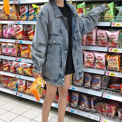 Oversized Vintage Outwear Denim Jacket