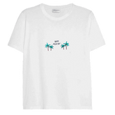 Palm Print Shortsleeve Loose Tshirt