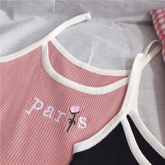 Paris Rose Elastic Knit Camisole