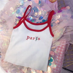 Paris Rose Elastic Knit Camisole