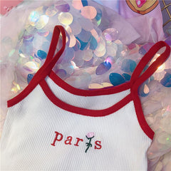 Paris Rose Elastic Knit Camisole