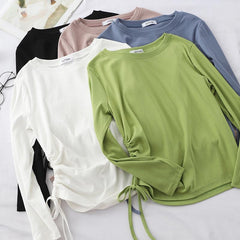 Pastellästhetisches Vintage-Shirt mit seitlichen Trägern